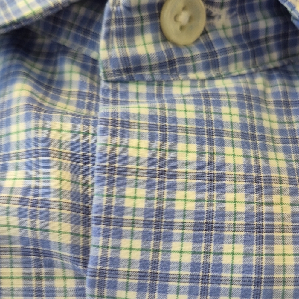 Lorenzo Uomo Long Sleeve Trim Fit Blue Button Down Mens Shirt. Size 34-35. NWOT - Picture 15 of 16